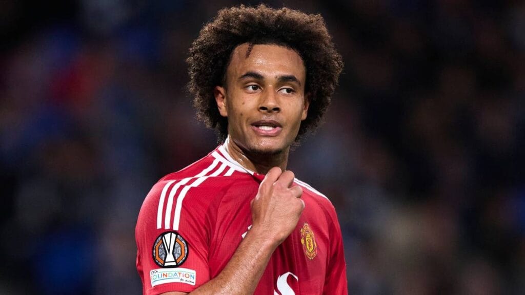 Den nederlandske internasjonale Joshua Zirkzee spiller fotball for Man United